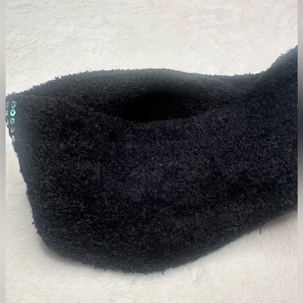 Justice Girls Cozy One Size Fit All Winter Headband Sequence Black Super Soft